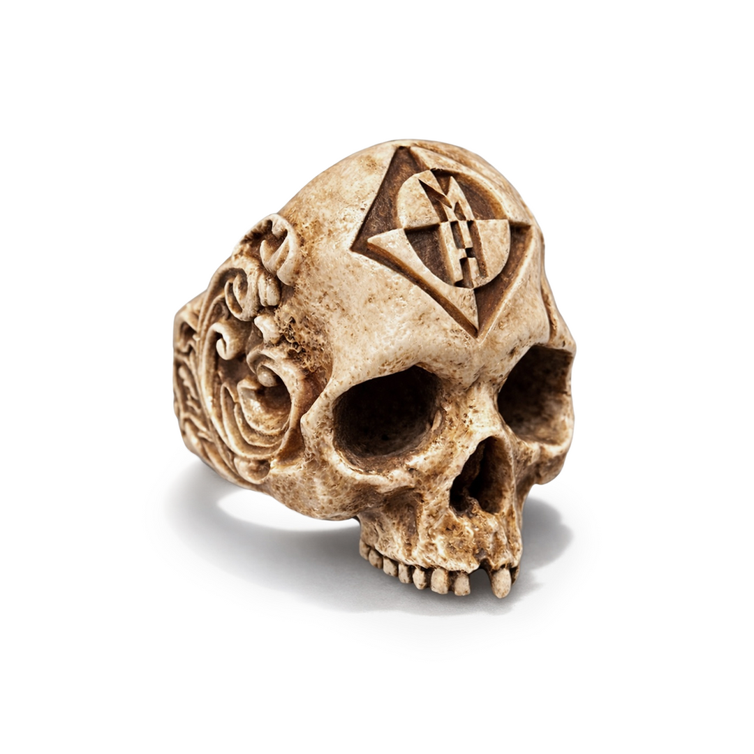 Deer Antler MH Skull Ring