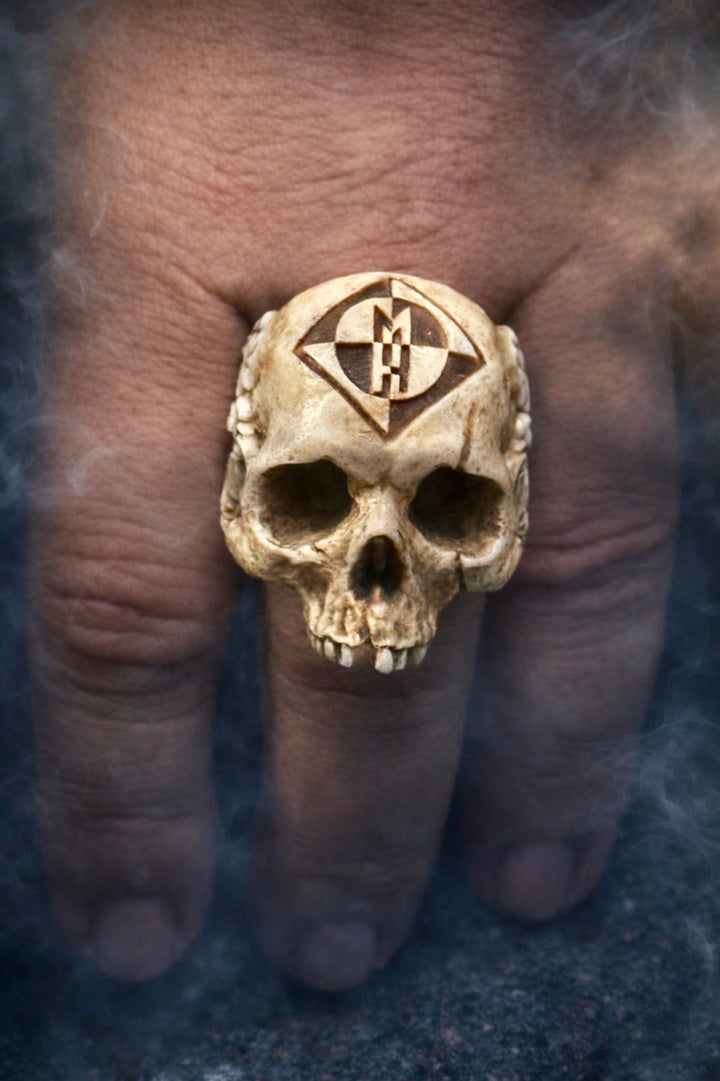 Deer Antler MH Skull Ring